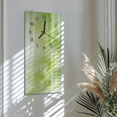 Glass wall clock vertical Pattern