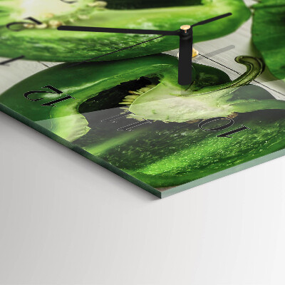 Glass clock vertical Vegetables