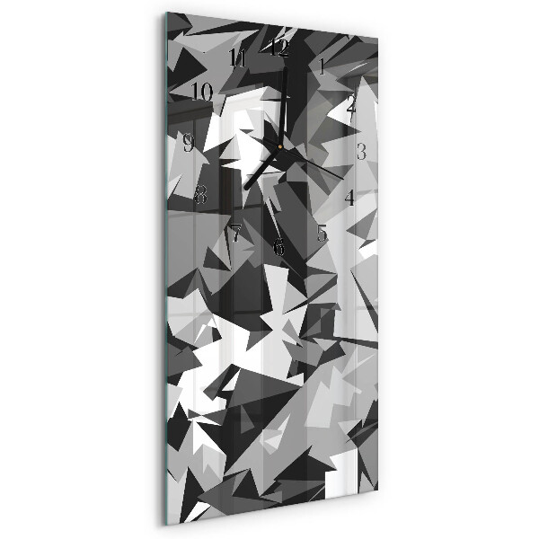 Glass wall clock vertical Pattern