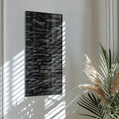 Glass clock vertical Stone wall