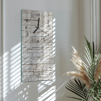 Glass wall clock vertical Clinker