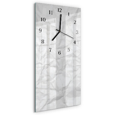 Modern vertical wall clock A sheet of paper