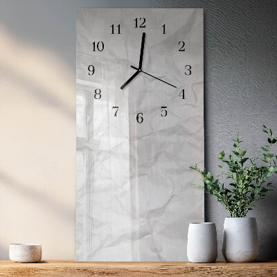 Modern vertical wall clock A sheet of paper