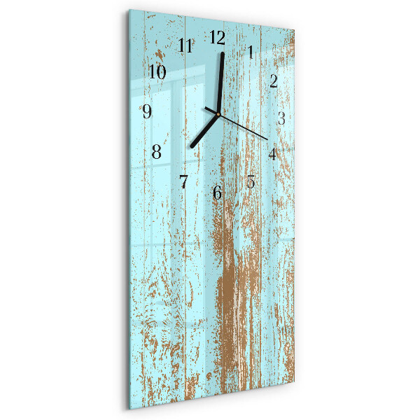 Glass clock vertical Wood