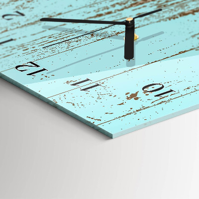 Glass clock vertical Wood