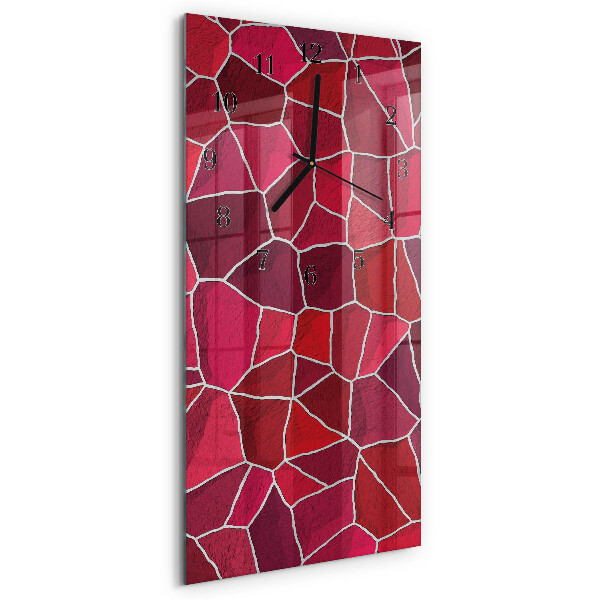 Glass clock vertical Stone pattern