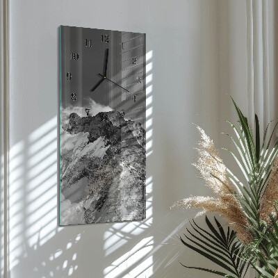 Modern vertical wall clock Mountain