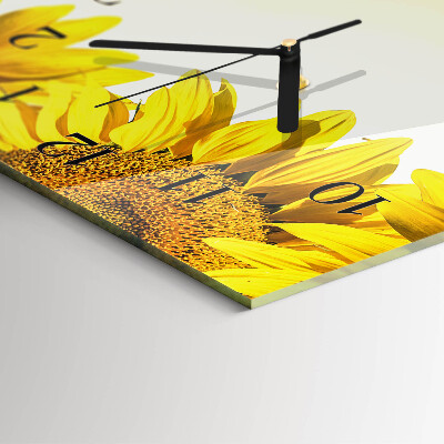 Modern vertical wall clock Sunflower