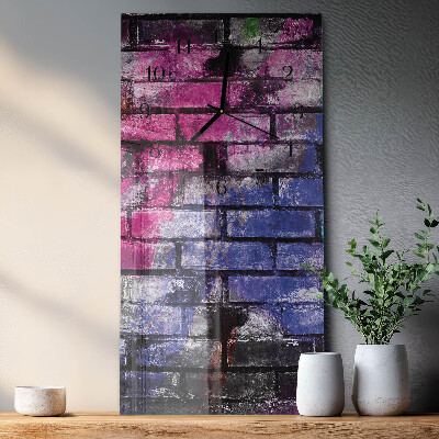 Vertical rectangular wall clock Brick