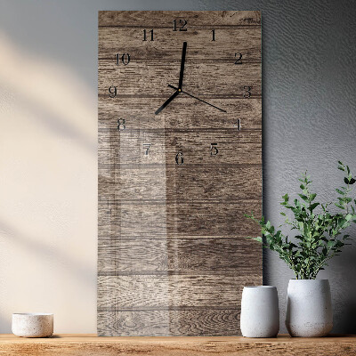 Modern vertical wall clock Wood