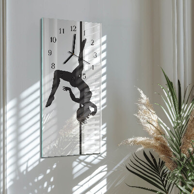 Vertical wall clock Pole dancer