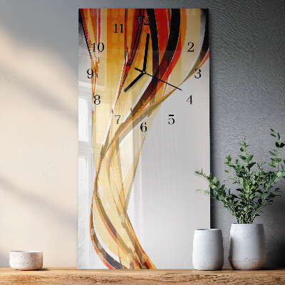 Glass wall clock vertical Abstraction