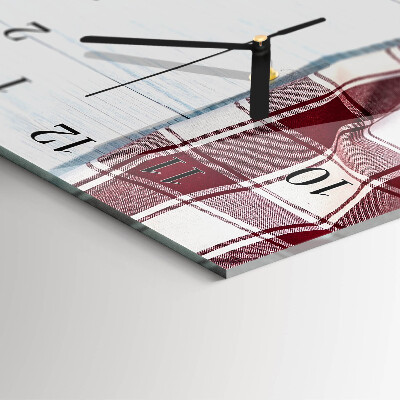 Modern vertical wall clock Tablecloth