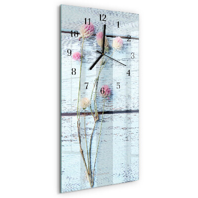 Vertical rectangular wall clock Clover