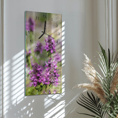 Vertical wall clock Flowers