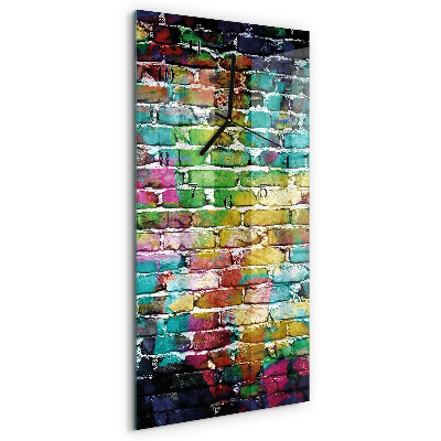 Glass clock vertical Brick