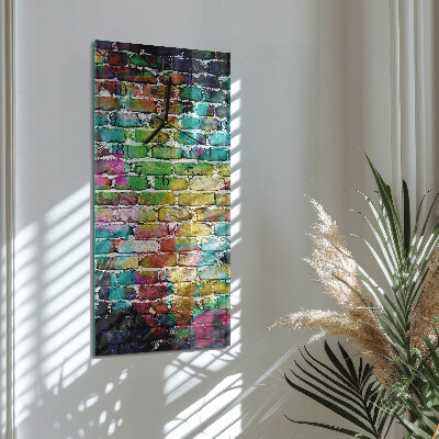 Glass clock vertical Brick