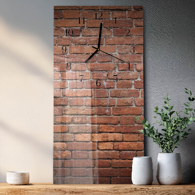 Vertical rectangular wall clock Brick