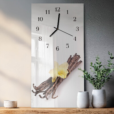 Glass wall clock vertical Vanilla