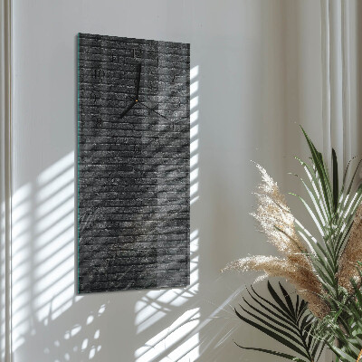 Glass wall clock vertical Clinker