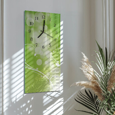 Glass wall clock vertical Pattern