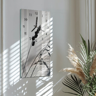 Modern vertical wall clock Grain
