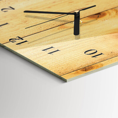Glass clock vertical Wood
