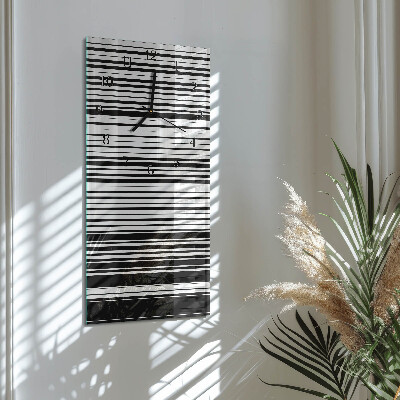 Vertical rectangular wall clock Stripes