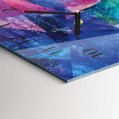 Glass wall clock vertical Pattern