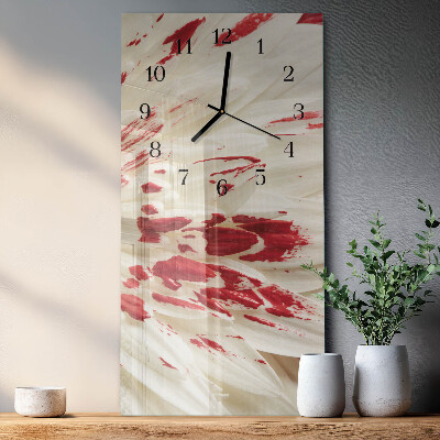 Vertical rectangular wall clock Flower