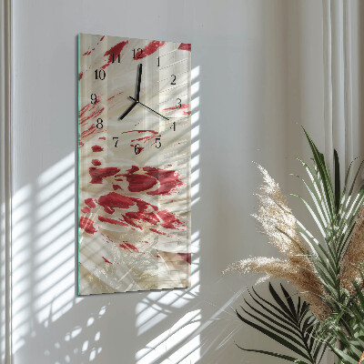 Vertical rectangular wall clock Flower