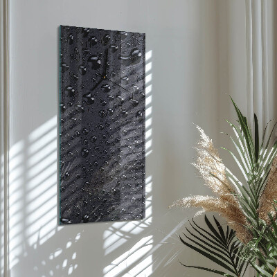 Glass wall clock vertical Drops