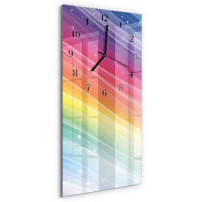 Modern vertical wall clock Rainbow