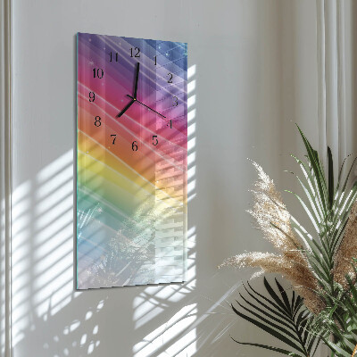 Modern vertical wall clock Rainbow