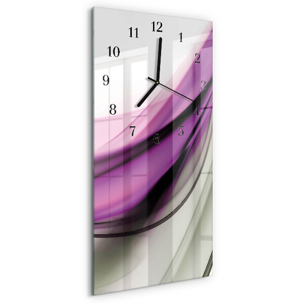 Glass wall clock vertical Abstraction