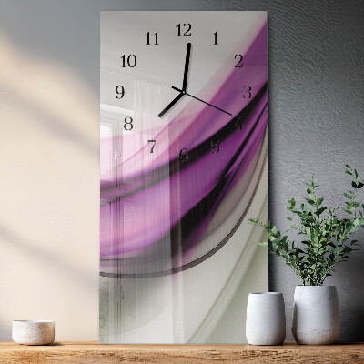 Glass wall clock vertical Abstraction