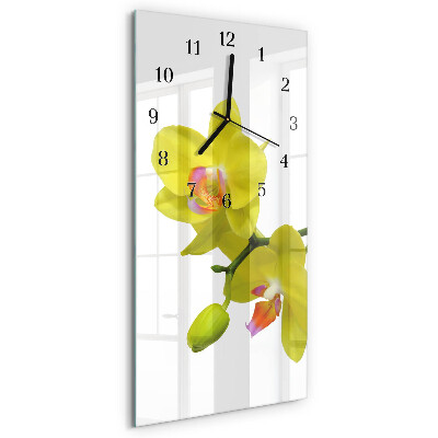 Modern vertical wall clock Orchid