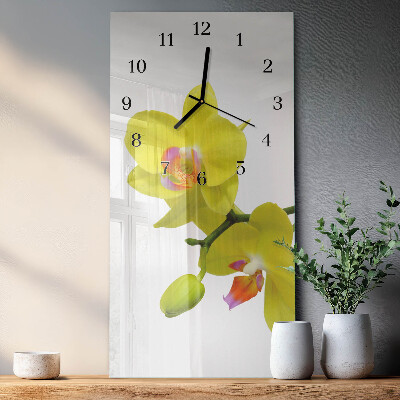 Modern vertical wall clock Orchid