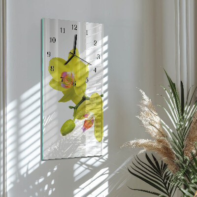 Modern vertical wall clock Orchid