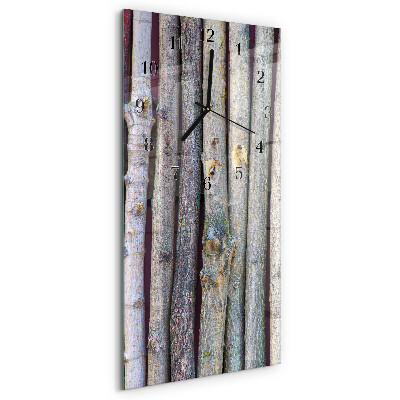 Glass clock vertical Branches