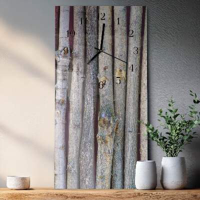 Glass clock vertical Branches