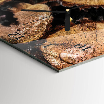 Vertical wall clock Wood grain