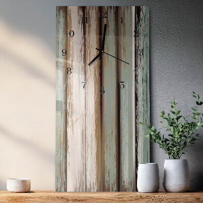 Modern vertical wall clock Wood