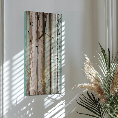 Modern vertical wall clock Wood