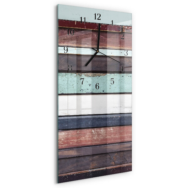 Vertical rectangular wall clock Wooden patrol