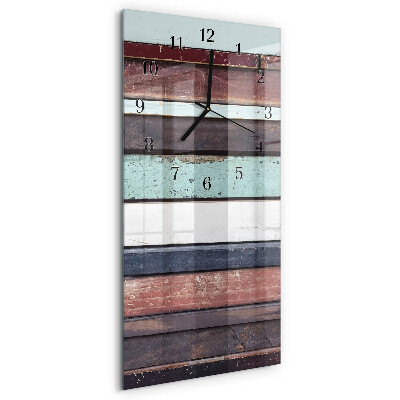 Vertical rectangular wall clock Wooden patrol