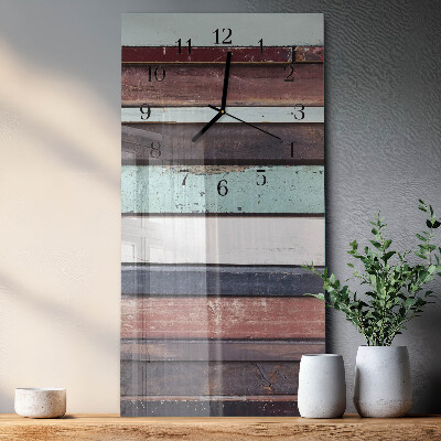 Vertical rectangular wall clock Wooden patrol