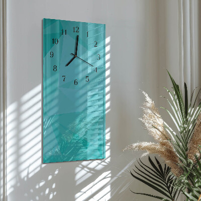 Glass wall clock vertical Pattern