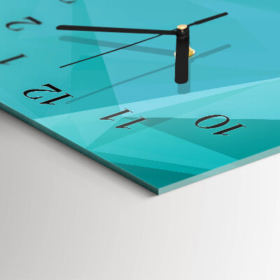 Glass wall clock vertical Pattern