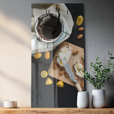 Modern vertical wall clock Handshake